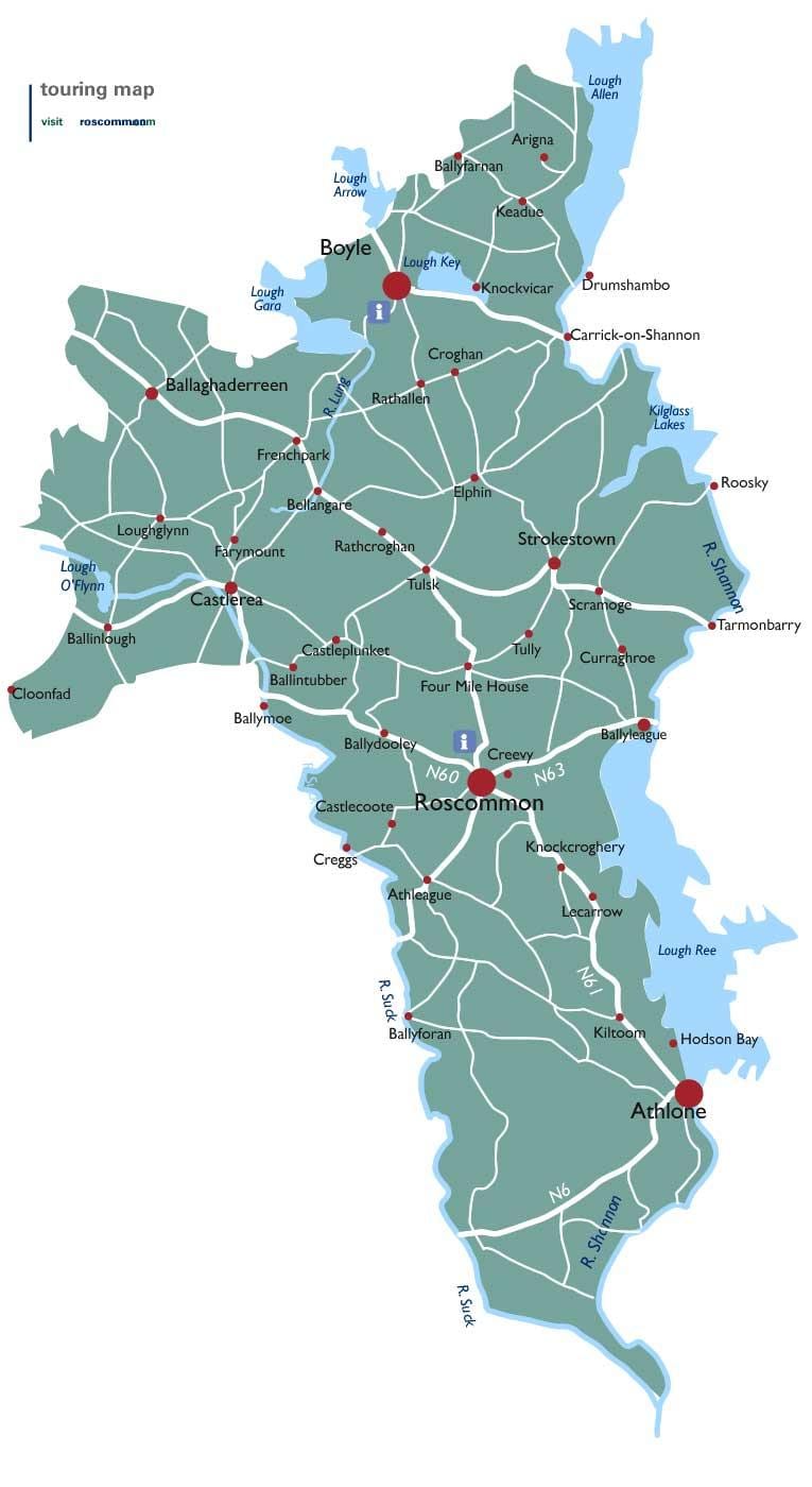 karta županije roscommon Irska