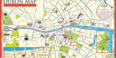 Karta Dublin-Irska znamenitosti