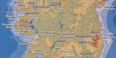 Karta planine Irskoj 