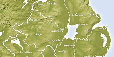 Karta rijeka u Sjevernoj Irskoj