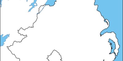 Prazna karta Sjeverne Irske