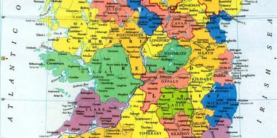 Veliki zidni kartica Irskoj